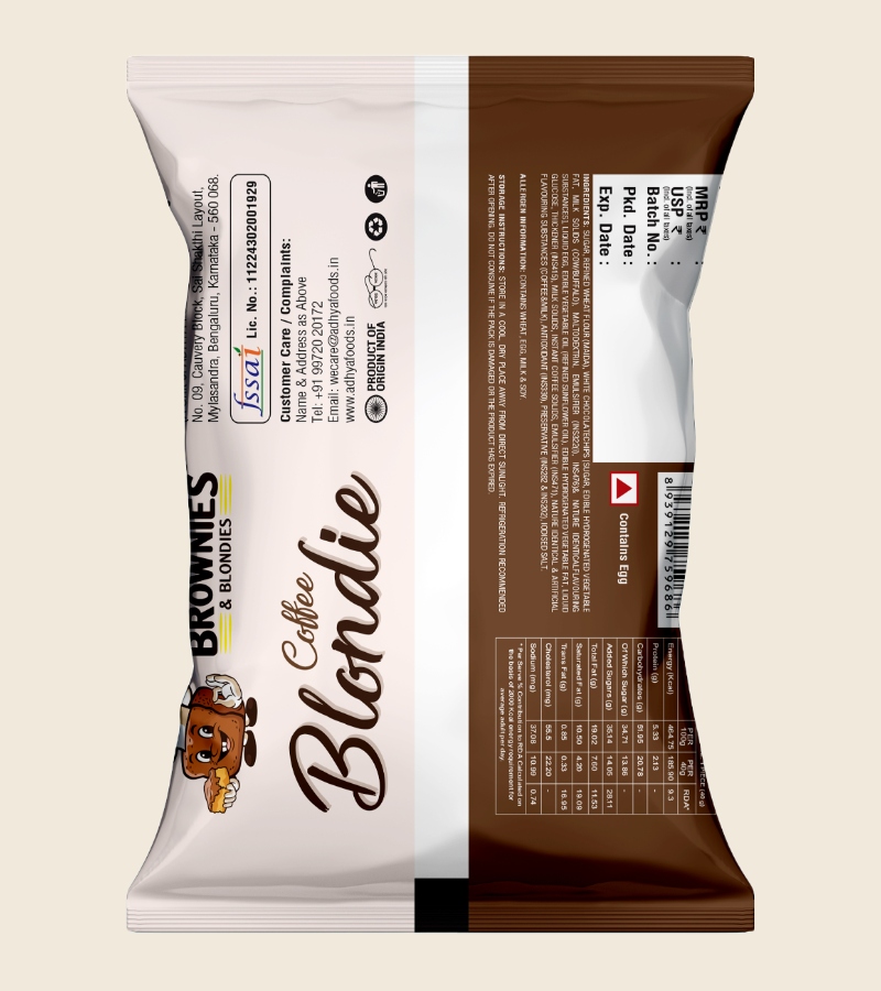 Coffee Blondie Back